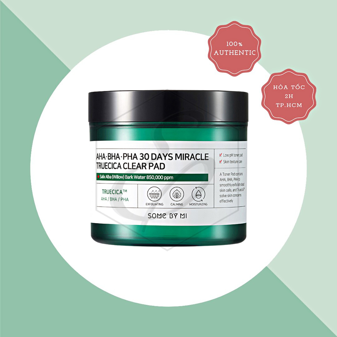 Tẩy tế bào chết Some By Mi AHA-BHA-PHA 30 Days Miracle Truecica Clear Pad - 125 ml (70 PCS)